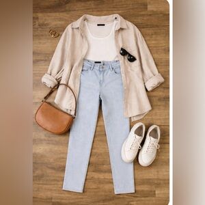 Kut from the Kloth Mia Toothpick Ankle Skinny Jeans - Light Blue - Size 10